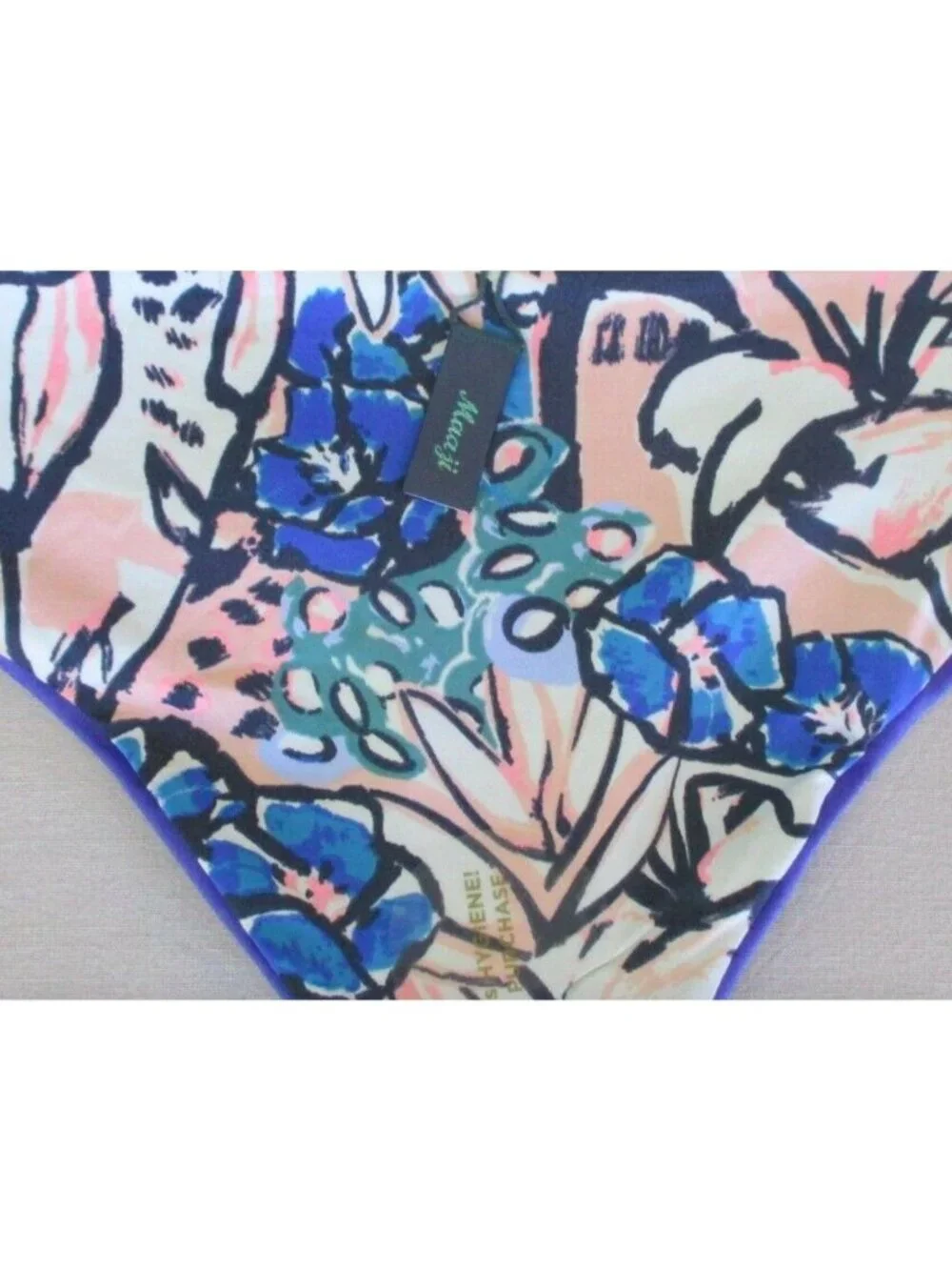Maaji  Navy Lace up Top 4-way Reversible Small Bikini Set + gift  Womens